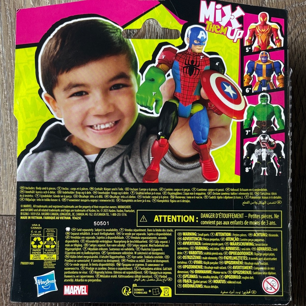Marvel Mix Mashers Captain America Action Figure - Blue and Red New - Picture 2 of 2